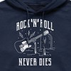 Men's - Instant Message - Rock N Roll Never Dies Graphic Fleece Pullover Hoodie - 2 of 4