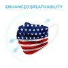 MagiCare - American Flags Design Face Masks for Adults - Breathable 3-Layer Disposable Masks - 50ct Box - 2 of 4