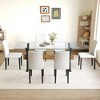 7-Piece Dining Set with Glass Table and 6 Armless Chairs - 3 of 4