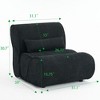 CAVINAS Velvet Recliner Single Seat Comfortable Lounge Chair Sofa Design Sofa with Waist Pack Padding - 3 of 4