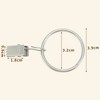 Unique Bargains Curtain Rings with Clips Iron for Hanging Curtains and Shower Curtain 10 Pcs - 2 of 4