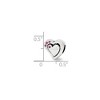 Black Bow Jewelry Sterling Silver Pink Crystal 2 Piece Heart Bead Charm - 4 of 4