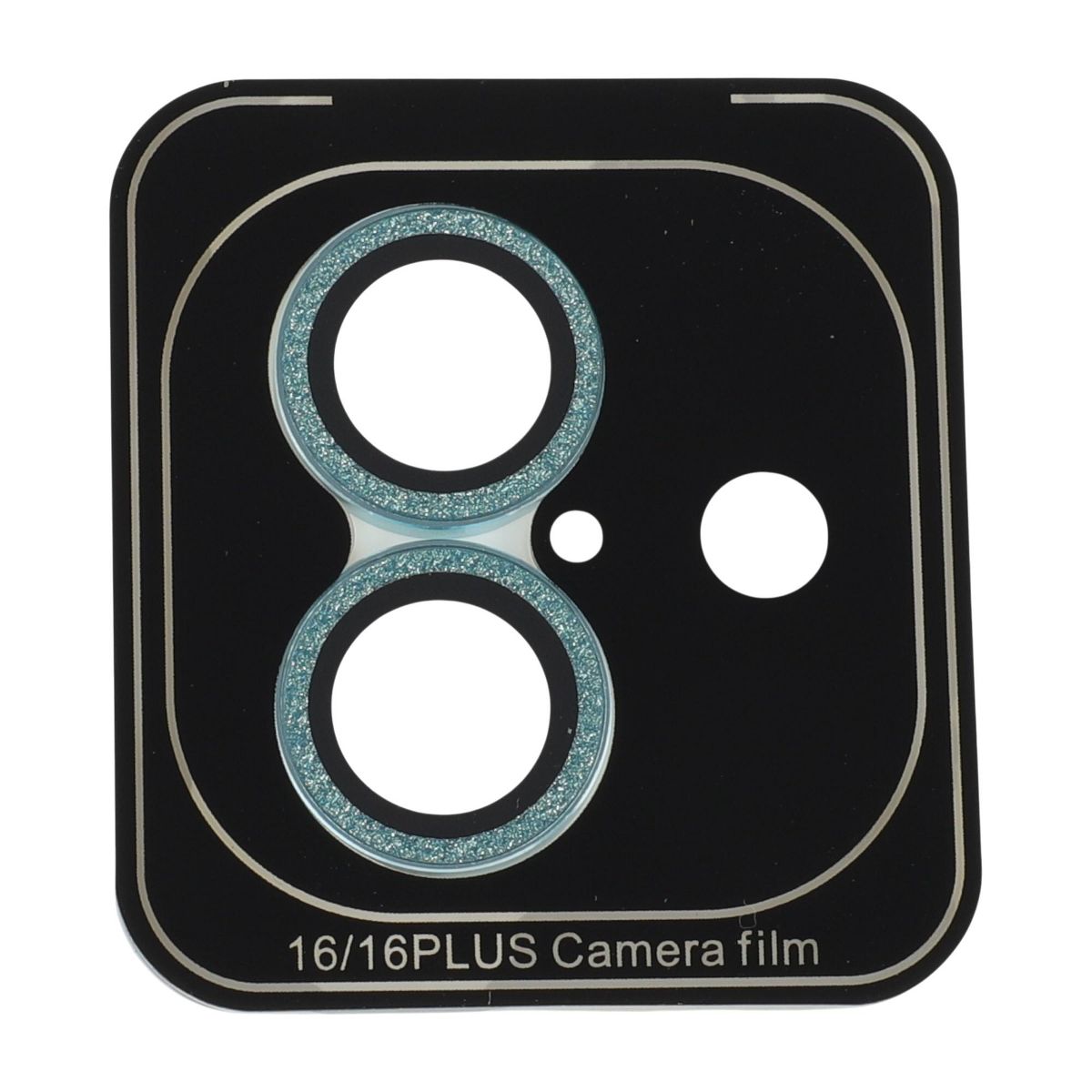 Unique Bargains Lens Cover 5H Glossy Camera Protector for IPhone16/16 Plus with Alignment Tool & Glitters 1Pcs