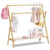 Bamboo Kids' Hangers - L Size: Natural, Durable & Safe for Children's Clothes - 2 of 4