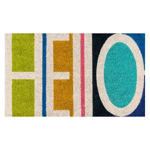 Aloha Hello Coir Doormat - Novogratz by Momeni - 1 of 3