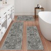 DOMETOUR Kitchen Rugs 3 Piece Set,Non Slip Machine Washable Kitchen Mats,Boho Vintage Kitchen Carpet - 2 of 4