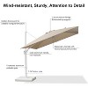 PURPLE LEAF Patio Umbrella White Cantilever Offset Umbrella Square Outdoor Umbrella with 360-degree Rotation for Garden Deck Pool - 3 of 4