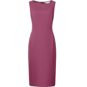 Hobemty Women's Sleeveless Boat Neck Casual Office Sheath Dress - 1 of 4