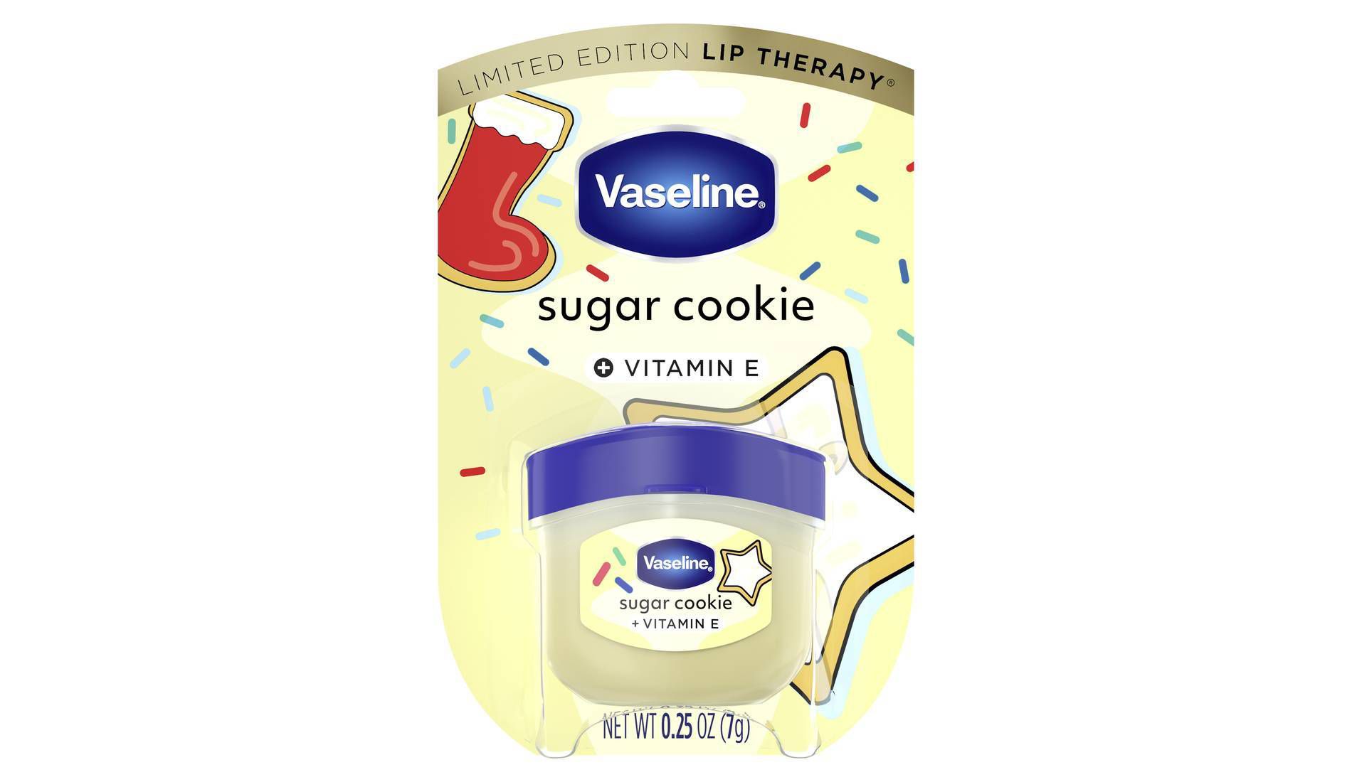 Vaseline Holiday Limited Edition Lip Balm - Sugar Cookie - Travel Size - 0.25oz