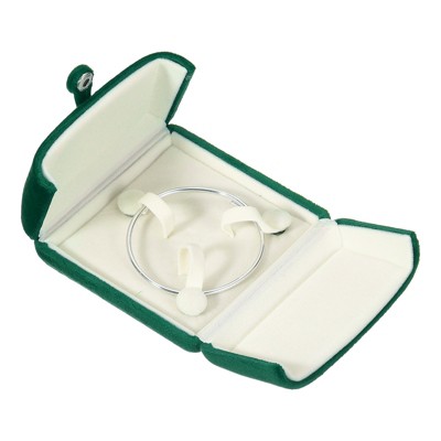 Unique Bargains Velvet Jewelry Storage Bracelet Bangle Birthday Wedding Valentine's Day Gift Box