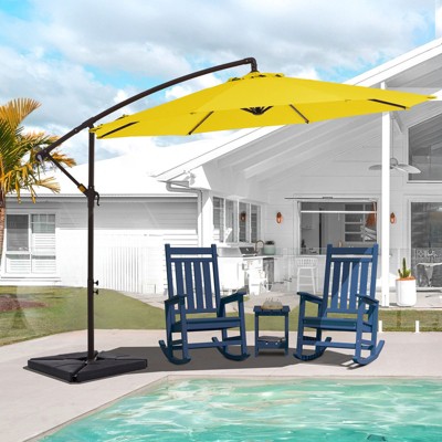 Hyleory Beeram 10FT Round Cantilever Umbrella with Counterweight