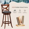 Tangkula 2pcs 30.5" Bar Stools 360° Swivel Bar Height w/ PVC Leather Cushioned Seat - 3 of 4