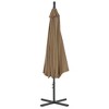 vidaXL Cantilever Umbrella with Steel Pole 118.1 in. Taupe - 4 of 4