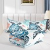 Acoinel 3 Pcs Sea Turtle Coastal Lightwight Ultra Soft Comforter Set with 2 Pillowcases, White - 3 of 4