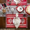 NORDIC SNOWFLAKE STRIPE JACQUARD PLACEMAT SET/4 - 4 of 4