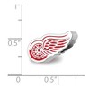 Black Bow Jewelry Sterling Silver Detroit Red Wings NHL Bead Charm - 3 of 4