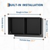 Stainless Steel Shower Niche, 24"X12" Recessed Wall Niche, Matte Black No Tile Needed Shower for Bathroom Storage - 4 of 4
