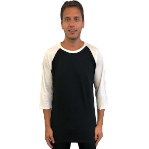 At The Buzzer Men's Baseball Raglan Sleeve Solid Shirt - 1 of 1