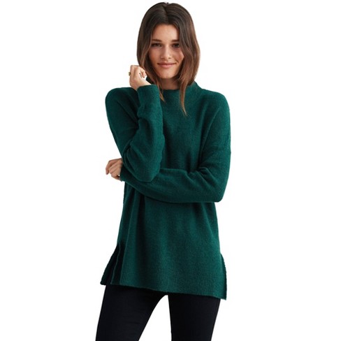 Ellos Women's Plus Size Mockneck Tunic Sweater : Target