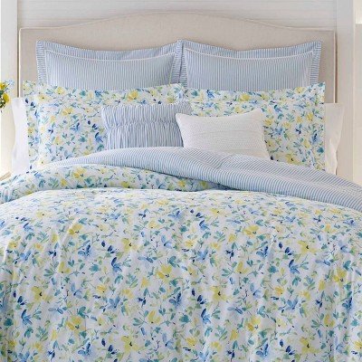 Laura Ashley Nora Reversible Comforter & Sham Set Blue Target