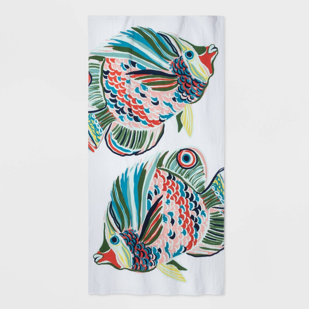 XL Flat Weave Beach Towel Fish - Opalhouse was $18.0 now $9.0 (50.0% off)