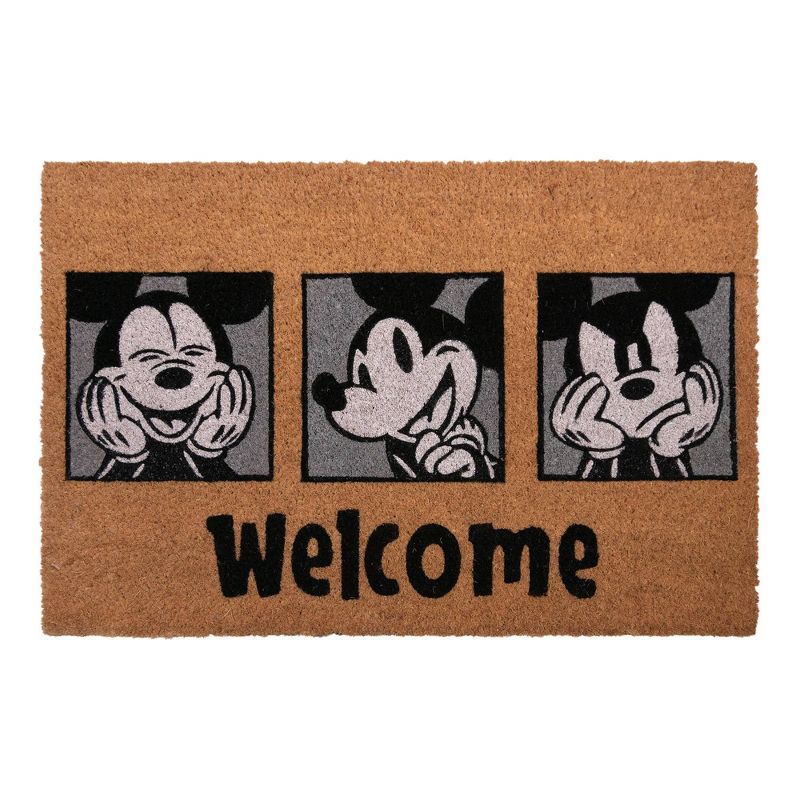 Mickey Mouse 2pk Coir Door Mats Gray, 5 of 11