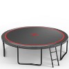Belatt 12FT Pumpkin Trampoline with Enclosure Net and Ladder – Black & Red, Outdoor Use - 4 of 4