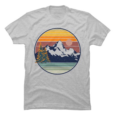Men's Design By Humans Mountain View By pilipsjanuarius T-Shirt