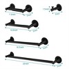 OUTSUPPLY Brushed 6 Piece Bathroom Towel Rack Set, Wall Mounted Modern Hardware with Hidden Mounting, Rustproof, Scratch-Resistant - 2 of 4