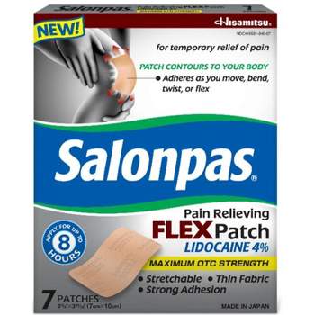 Salonpas Lidocaine 4% Pain Relieving Flex Patch - 7ct