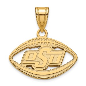 Black Bow Jewelry 14k Yellow Gold Plated Sterling Silver Oklahoma State Cowboys NCAA Pendant - 1 of 4