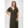 WEST K Womens Georgia Plus Size Flutter Sleeve High Low Hem Dress - 3 of 4