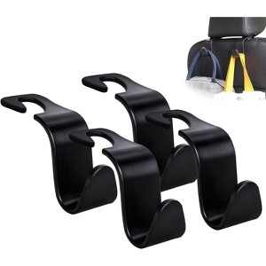 Maison Products Car Seat Headrest Hook 4 Pack Hanger Storage Organizer Universal for Handbag Purse Coat fit Universal Vehicle Car - 1 of 4