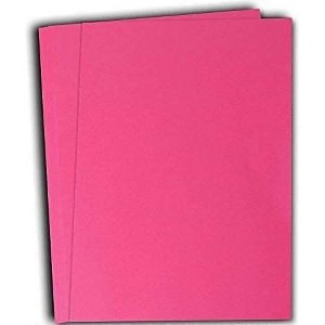 Hamilco Colored Cardstock Paper 11" x 17" Fuchsia Pink Color Card Stock Paper 50 Pack - 1 of 4