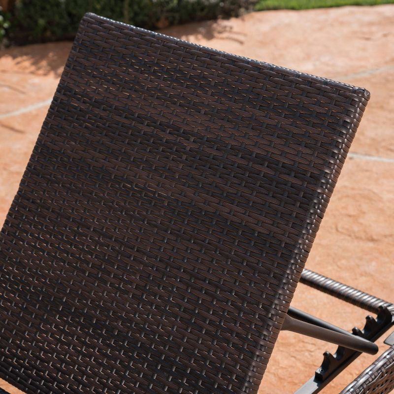 Jamaica Wicker Patio Chaise Lounge - Brown - Christopher Knight Home, 6 of 7