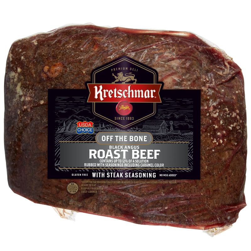 Kretschmar Off the Bone Black Angus Roast Beef - Deli Fresh Sliced - price per lb, 1 of 4
