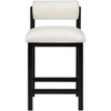 Meridian Furniture,Roundhill Linen Textured Fabric Upholstered Counter Stool - 2 of 4
