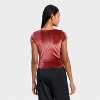 Women's Ruched Velour T-Shirt - A New Day™ - 2 of 4