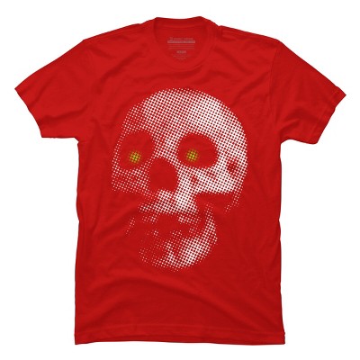 Men's Design By Humans Giant Halloween Skull By robotface T-Shirt