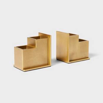 Christmas Gift] Rose Gold/Office Supplies Storage Two-piece Set (Slant Box  + Jenga) - Shop Moosy Life Pen & Pencil Holders - Pinkoi