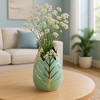 Sagebrook Home Glam Decorative Ceramic Leaf Bud Vase for Room and Office Decor - 2 of 4