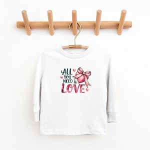 The Juniper Shop All You Need Is Love Coquette Youth Long Sleeve Tee - 1 of 3