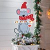 The Lakeside Collection Christmas Mouse Garden Stake With Lighted LED Candy Cane - 3 of 3