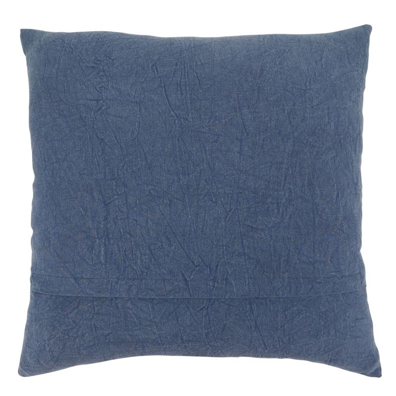 20&#34;x20&#34; Oversize Floral Design Stone Washed Poly Filled Square Throw Pillow Blue - Saro Lifestyle, 3 of 5