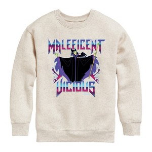 Boys' - Disney Villains - Maleficent Vicious Graphic Long Sleeve Fleece Sweatshirt - 1 of 4