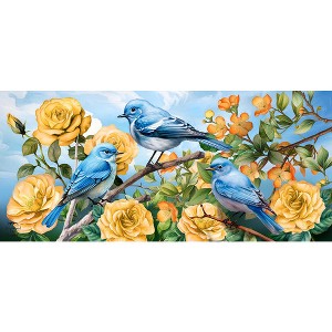 Briarwood Lane Spring Bluebirds and Roses Mini Mat 22x10 Indoor Outdoor For Spring Doormat - 1 of 2