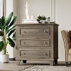 Modern 3-Drawer Dresser, Compact Wood Chest with Sturdy Metal Handles, Space-Saving Storage for Bedroom, Entryway, Hallway - 3 of 4