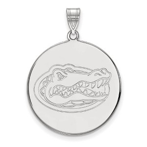 Black Bow Jewelry 14k White Gold Florida Gators NCAA Extra Large Pendant - 1 of 3