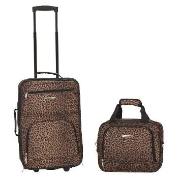 Rockland Rio 2pc Softside Carry On Luggage Set - Leopard