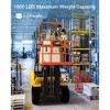Forklift Safety Cage Heavy Duty - 45x43 Inch 1800 LBS Capacity Steel Man Basket with Safety Harness & Wheels for Aerial Work - 2 of 4